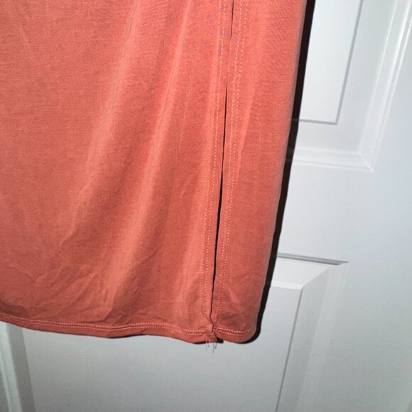 Lulu’s Cutest Moments Ruched Side Split Midi Dress in Dusty Rose Size Large NWT - Picture 5 of 13